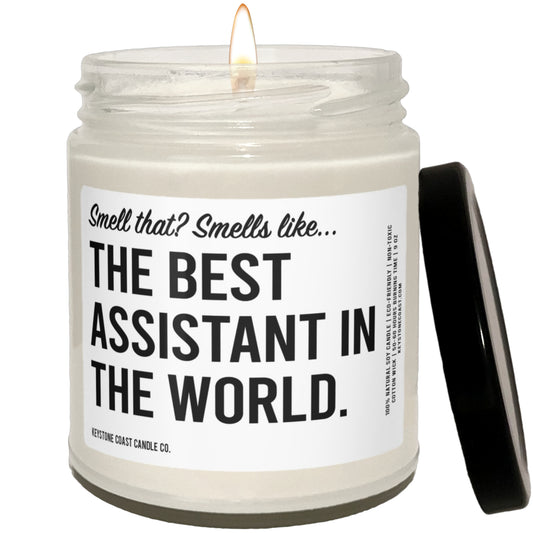 The best assistant in the world Scented Soy Candle, 9oz