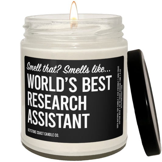 Worlds best research assistant Scented Soy Candle, 9oz