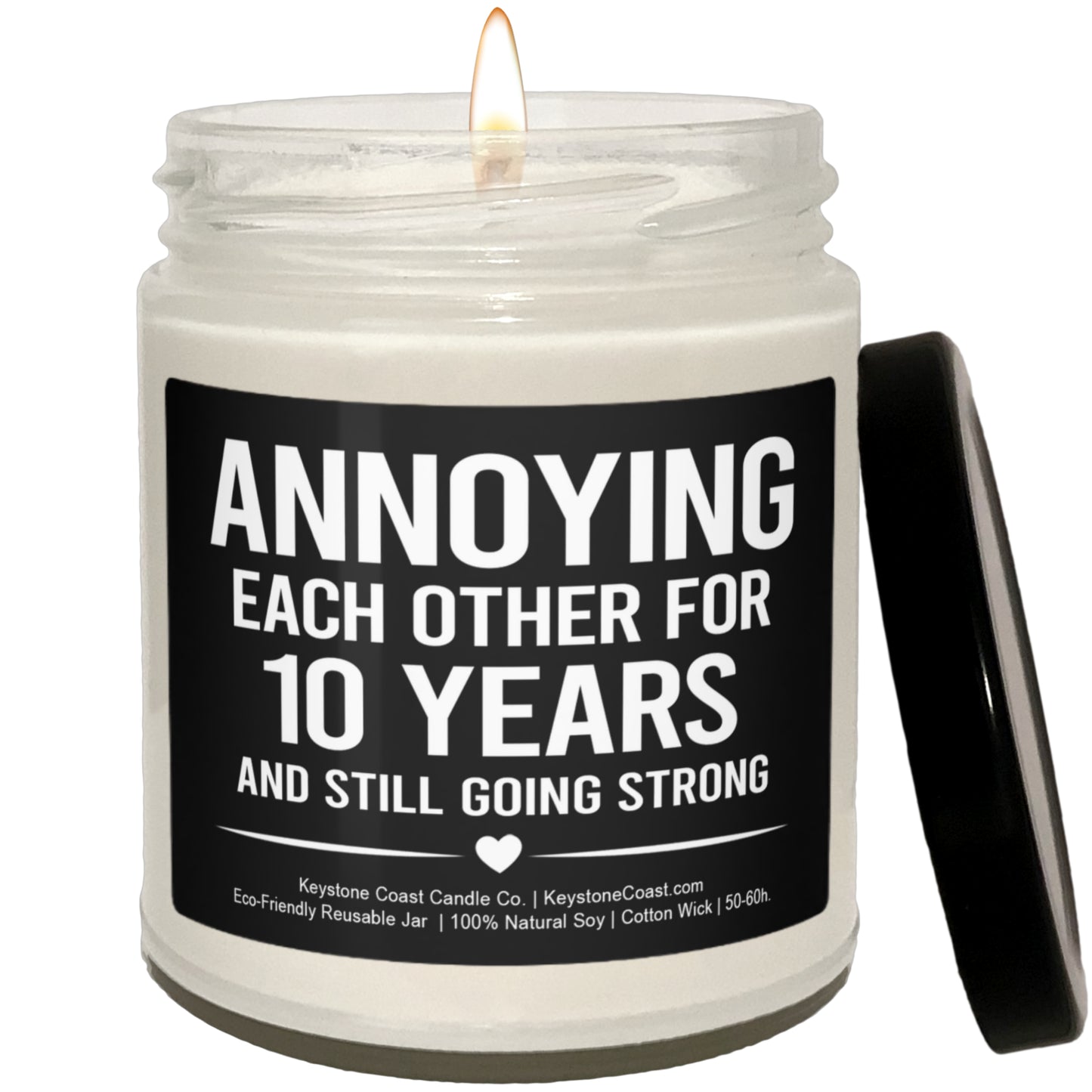 Annoying each other for 10 years Scented Soy Candle, 9oz