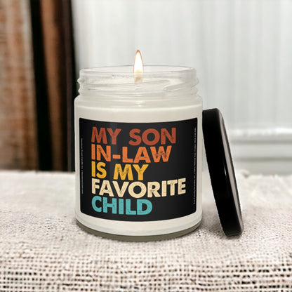 My son-in-law is my favorite child scented soy candle, 9oz