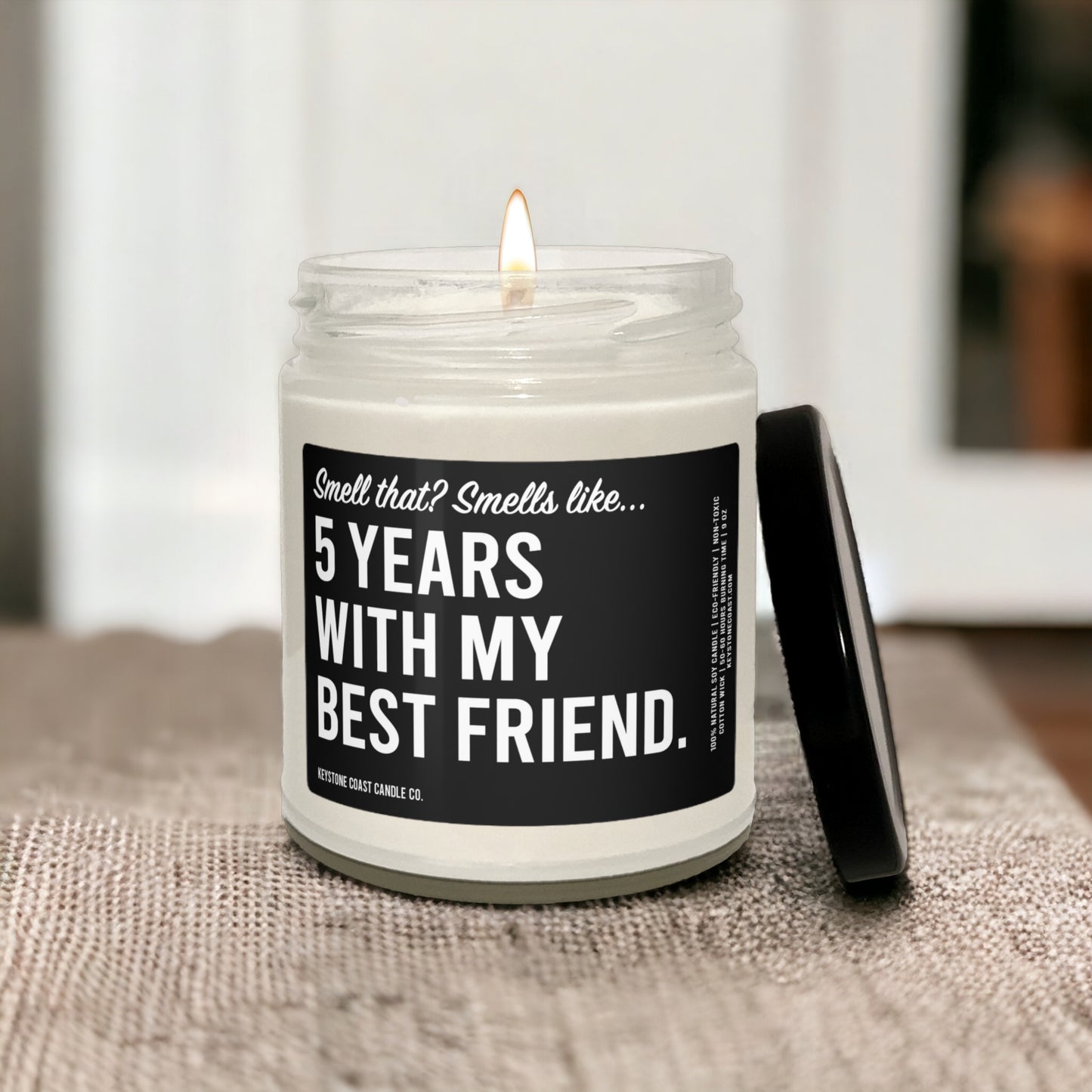 Smell that smells like five years with my best friend Scented Soy Candle, 9oz