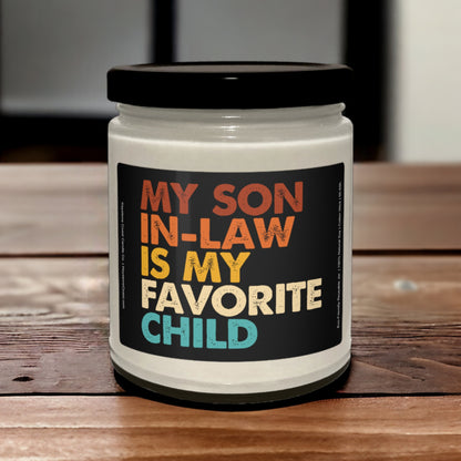 My son-in-law is my favorite child scented soy candle, 9oz