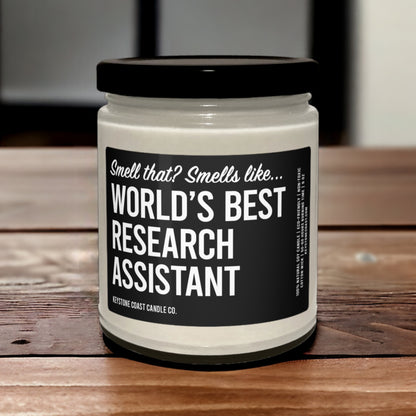 Worlds best research assistant Scented Soy Candle, 9oz